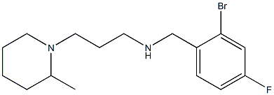 [(2-bromo-4-fluorophenyl)methyl][3-(2-methylpiperidin-1-yl)propyl]amine 结构式