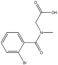 [(2-bromobenzoyl)(methyl)amino]acetic acid 结构式