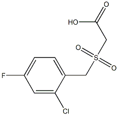 [(2-chloro-4-fluorobenzyl)sulfonyl]acetic acid 结构式