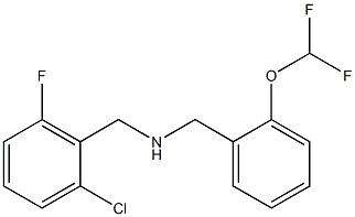 [(2-chloro-6-fluorophenyl)methyl]({[2-(difluoromethoxy)phenyl]methyl})amine 结构式