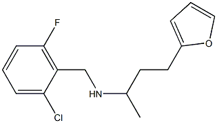 [(2-chloro-6-fluorophenyl)methyl][4-(furan-2-yl)butan-2-yl]amine 结构式