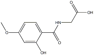 [(2-hydroxy-4-methoxybenzoyl)amino]acetic acid 结构式