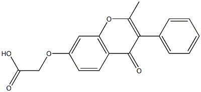 [(2-methyl-4-oxo-3-phenyl-4H-chromen-7-yl)oxy]acetic acid 结构式