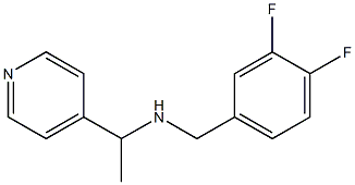 [(3,4-difluorophenyl)methyl][1-(pyridin-4-yl)ethyl]amine 结构式