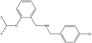 [(4-chlorophenyl)methyl]({[2-(difluoromethoxy)phenyl]methyl})amine 结构式