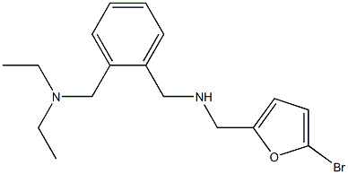 [(5-bromofuran-2-yl)methyl]({2-[(diethylamino)methyl]phenyl}methyl)amine 结构式