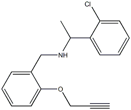 [1-(2-chlorophenyl)ethyl]({[2-(prop-2-yn-1-yloxy)phenyl]methyl})amine 结构式