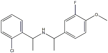[1-(2-chlorophenyl)ethyl][1-(3-fluoro-4-methoxyphenyl)ethyl]amine 结构式
