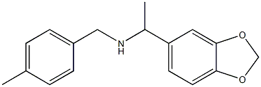 [1-(2H-1,3-benzodioxol-5-yl)ethyl][(4-methylphenyl)methyl]amine 结构式