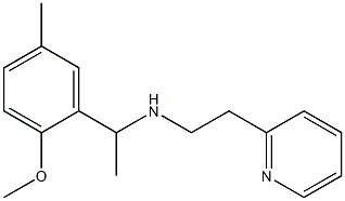 [1-(2-methoxy-5-methylphenyl)ethyl][2-(pyridin-2-yl)ethyl]amine 结构式