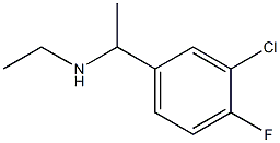 [1-(3-chloro-4-fluorophenyl)ethyl](ethyl)amine 结构式