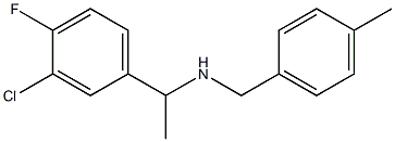 [1-(3-chloro-4-fluorophenyl)ethyl][(4-methylphenyl)methyl]amine 结构式