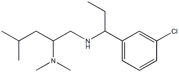 [1-(3-chlorophenyl)propyl][2-(dimethylamino)-4-methylpentyl]amine 结构式