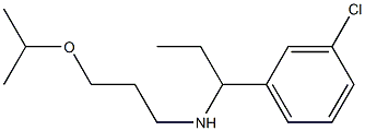 [1-(3-chlorophenyl)propyl][3-(propan-2-yloxy)propyl]amine 结构式