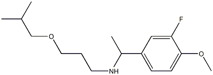 [1-(3-fluoro-4-methoxyphenyl)ethyl][3-(2-methylpropoxy)propyl]amine 结构式