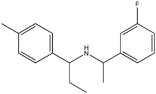 [1-(3-fluorophenyl)ethyl][1-(4-methylphenyl)propyl]amine 结构式