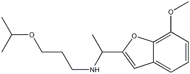 [1-(7-methoxy-1-benzofuran-2-yl)ethyl][3-(propan-2-yloxy)propyl]amine 结构式