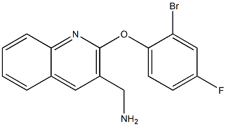 [2-(2-bromo-4-fluorophenoxy)quinolin-3-yl]methanamine 结构式