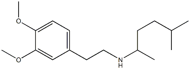 [2-(3,4-dimethoxyphenyl)ethyl](5-methylhexan-2-yl)amine 结构式