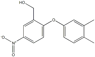 [2-(3,4-dimethylphenoxy)-5-nitrophenyl]methanol 结构式