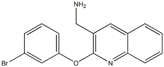 [2-(3-bromophenoxy)quinolin-3-yl]methanamine 结构式