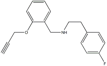 [2-(4-fluorophenyl)ethyl]({[2-(prop-2-yn-1-yloxy)phenyl]methyl})amine 结构式