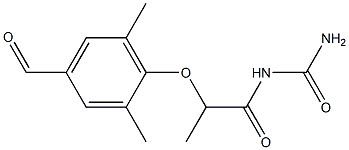 [2-(4-formyl-2,6-dimethylphenoxy)propanoyl]urea 结构式