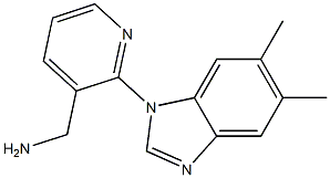 [2-(5,6-dimethyl-1H-1,3-benzodiazol-1-yl)pyridin-3-yl]methanamine 结构式