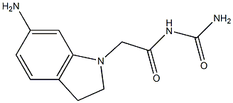 [2-(6-amino-2,3-dihydro-1H-indol-1-yl)acetyl]urea 结构式