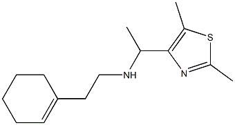 [2-(cyclohex-1-en-1-yl)ethyl][1-(2,5-dimethyl-1,3-thiazol-4-yl)ethyl]amine 结构式