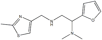 [2-(dimethylamino)-2-(furan-2-yl)ethyl][(2-methyl-1,3-thiazol-4-yl)methyl]amine 结构式