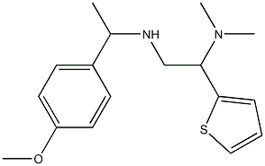 [2-(dimethylamino)-2-(thiophen-2-yl)ethyl][1-(4-methoxyphenyl)ethyl]amine 结构式