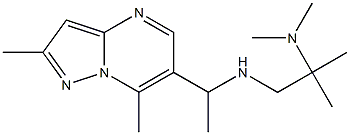 [2-(dimethylamino)-2-methylpropyl](1-{2,7-dimethylpyrazolo[1,5-a]pyrimidin-6-yl}ethyl)amine 结构式