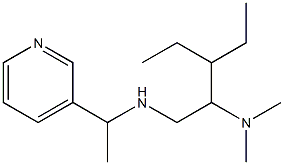 [2-(dimethylamino)-3-ethylpentyl][1-(pyridin-3-yl)ethyl]amine 结构式