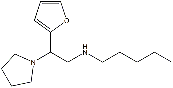 [2-(furan-2-yl)-2-(pyrrolidin-1-yl)ethyl](pentyl)amine 结构式