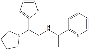 [2-(furan-2-yl)-2-(pyrrolidin-1-yl)ethyl][1-(pyridin-2-yl)ethyl]amine 结构式