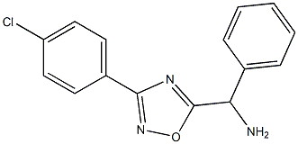 [3-(4-chlorophenyl)-1,2,4-oxadiazol-5-yl](phenyl)methanamine 结构式