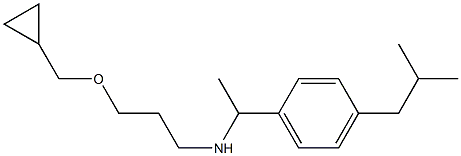 [3-(cyclopropylmethoxy)propyl]({1-[4-(2-methylpropyl)phenyl]ethyl})amine 结构式