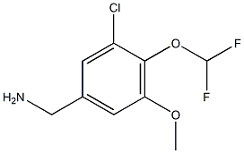 [3-chloro-4-(difluoromethoxy)-5-methoxyphenyl]methanamine 结构式