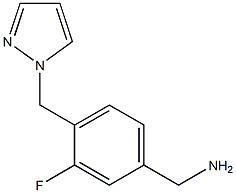 [3-fluoro-4-(1H-pyrazol-1-ylmethyl)phenyl]methanamine 结构式