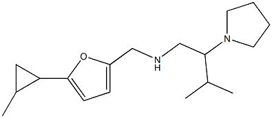 [3-methyl-2-(pyrrolidin-1-yl)butyl]({[5-(2-methylcyclopropyl)furan-2-yl]methyl})amine 结构式