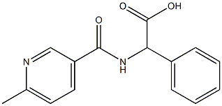 {[(6-methylpyridin-3-yl)carbonyl]amino}(phenyl)acetic acid 结构式