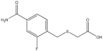 {[4-(aminocarbonyl)-2-fluorobenzyl]thio}acetic acid 结构式