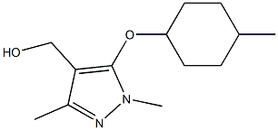 {1,3-dimethyl-5-[(4-methylcyclohexyl)oxy]-1H-pyrazol-4-yl}methanol 结构式