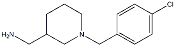 {1-[(4-chlorophenyl)methyl]piperidin-3-yl}methanamine 结构式