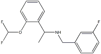 {1-[2-(difluoromethoxy)phenyl]ethyl}[(3-fluorophenyl)methyl]amine 结构式