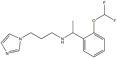 {1-[2-(difluoromethoxy)phenyl]ethyl}[3-(1H-imidazol-1-yl)propyl]amine 结构式