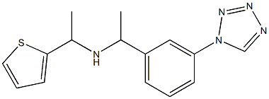 {1-[3-(1H-1,2,3,4-tetrazol-1-yl)phenyl]ethyl}[1-(thiophen-2-yl)ethyl]amine 结构式