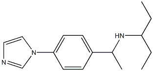 {1-[4-(1H-imidazol-1-yl)phenyl]ethyl}(pentan-3-yl)amine 结构式