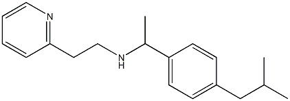 {1-[4-(2-methylpropyl)phenyl]ethyl}[2-(pyridin-2-yl)ethyl]amine 结构式